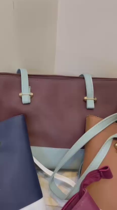 3 Piece Tote Handbag Elegant Design Premium Quality Smooth Finish Easy Carry For Daily Fashion Needs